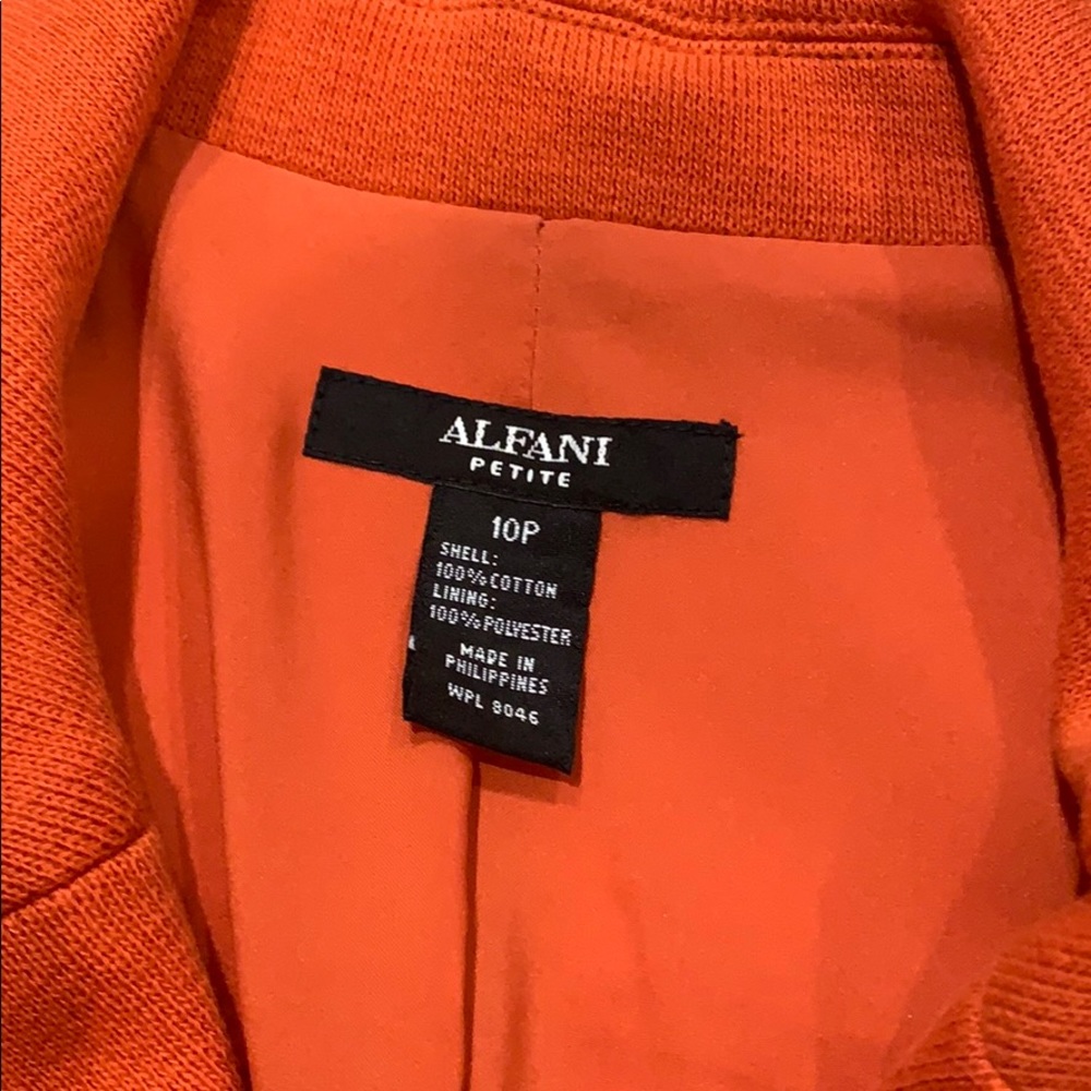 Alfani Orange Coat - Picture 2 of 5